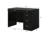 Morgan Black Makeup Vanity Set with Lighted Mirror - Crown Mark | Olivia Furniture