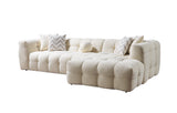 Ivy Ivory Boucle Raf Sectional