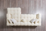 Ivy Ivory Boucle Raf Sectional