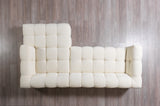 Ivy Ivory Boucle Raf Sectional