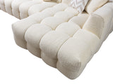 Ivy Ivory Boucle Raf Sectional