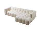 Ivy Ivory Boucle Raf Sectional