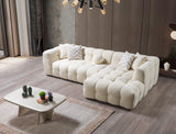 Ivy Ivory Boucle Raf Sectional