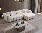 Ivy Ivory Boucle Raf Sectional