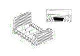 Natalia Black Upholstered Bedroom Set with TV Lift