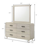 Nyomi White Bedroom Mirror (Mirror Only) - Crown Mark | Olivia Furniture
