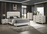 Nyomi White Bedroom Mirror (Mirror Only) - Crown Mark | Olivia Furniture