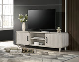 Nyomi White TV Stand - Crown Mark | Olivia Furniture