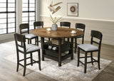 Oakly Brown Counter Height Chair, Set of 2 - Crown Mark | Olivia Furniture