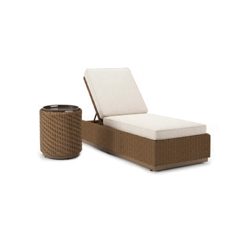 Alabaster Outdoor Chaise Lounge with Cushion