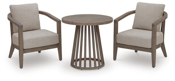 Joy Lagoon Outdoor Chairs with Cushions/Table (Set of 3)