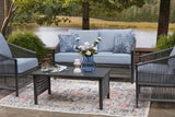Bridges Beach Outdoor Love/Chairs/Table Set (Set of 4)