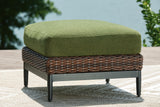 Horizon Hall Outdoor Ottoman with Cushion
