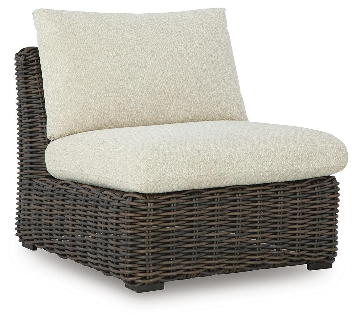 Kimora Outdoor Armless Chair with Cushion