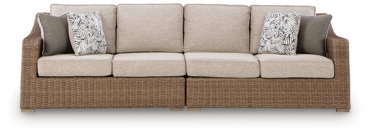 Laguna Heights Outdoor Right and Left-arm Facing Loveseat with Cushion (Set of 2)