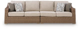 Laguna Heights Outdoor Right and Left-arm Facing Loveseat with Cushion (Set of 2)