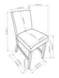 Parkside Dove Dining Chair, Set of 2 - Crown Mark | Olivia Furniture