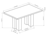Parkside Gray/Black Dining Table