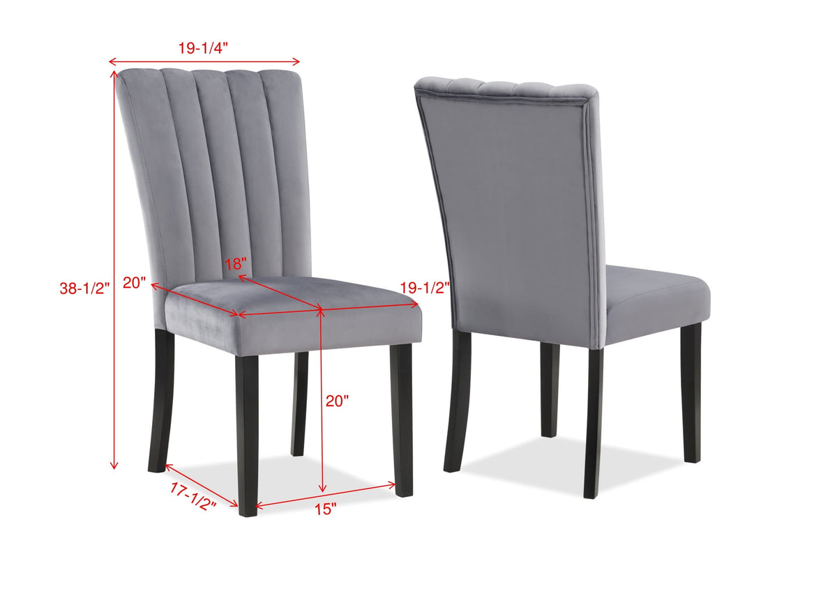 Pascal Black/Gray Marble-Top Dining Set | Crown Mark | Olivia Furniture