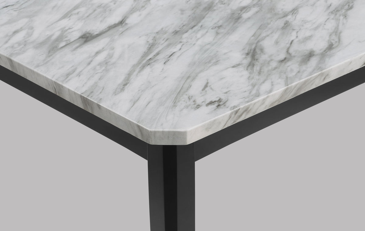 Pascal Black/Gray Marble-Top Dining Set | Crown Mark | Olivia Furniture