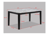 Pascal Black/Gray Marble-Top Dining Set | Crown Mark | Olivia Furniture