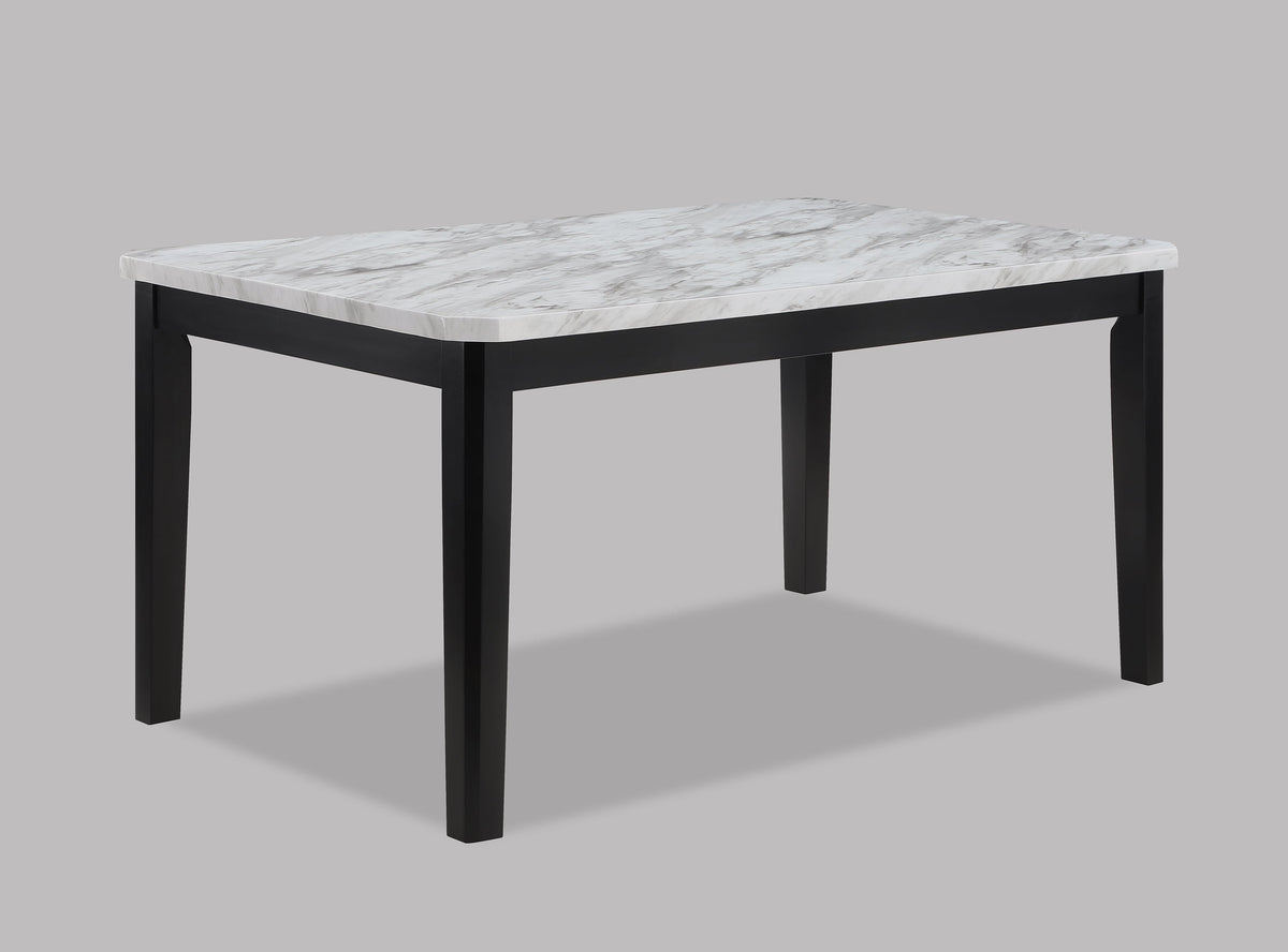 Pascal Black/Gray Marble-Top Dining Set | Crown Mark | Olivia Furniture