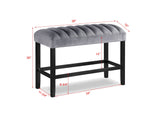 Pascal Black/Gray Square Counter Height Dining Set | Crown Mark | Olivia Furniture
