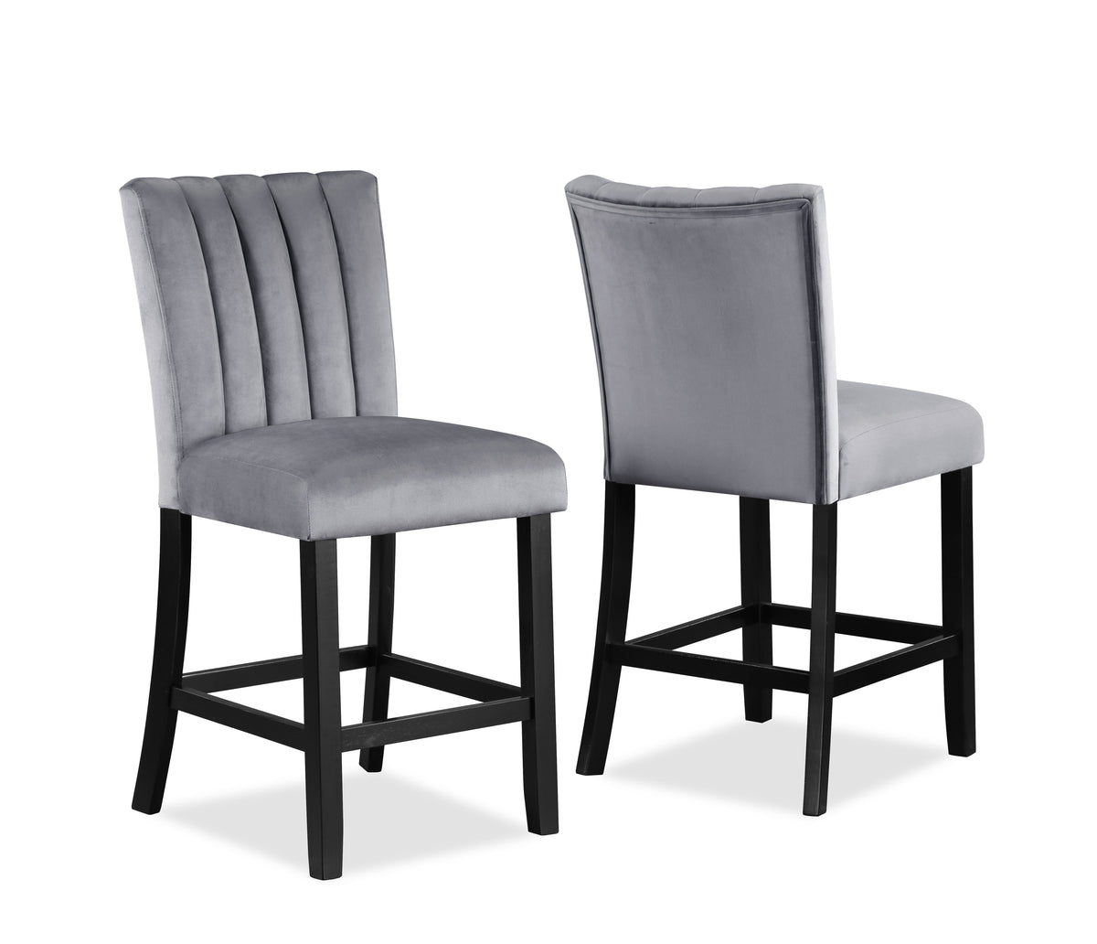Pascal Black/Gray Square Counter Height Dining Set | Crown Mark | Olivia Furniture