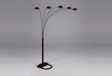 Peacock Arc Black 82" Floor Lamp - Crown Mark | Olivia Furniture