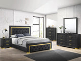 Pepe Black Mirror (Mirror Only) - Crown Mark | Olivia Furniture