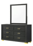 Pepe Black Mirror (Mirror Only) - Crown Mark | Olivia Furniture