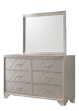 Phoebe Champagne Silver Bedroom Mirror (Mirror Only) - Crown Mark | Olivia Furniture
