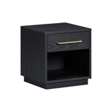 Marlow 17" Wood Nightstand With Drawer - Black