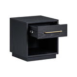 Marlow 17" Wood Nightstand With Drawer - Black