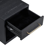 Marlow 17" Wood Nightstand With Drawer - Black