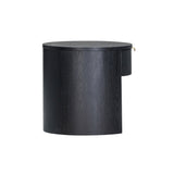 Marlow 19" Wood Round Nightstand With Drawer - Black