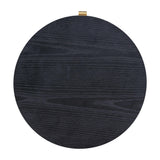 Marlow 19" Wood Round Nightstand With Drawer - Black