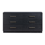 Marlow 6-Drawer Wood Dresser - Black