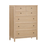 Bristol Park 40" Whitewashed Oak Wood 7-Drawer Chest