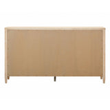 Bristol Park 62" Whitewashed Oak Wood 6-Drawer Dresser