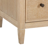 Bristol Park 62" Whitewashed Oak Wood 6-Drawer Dresser