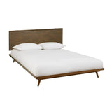 Emery Walnut Wood Platform Bed - Queen