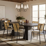 Nolan 98" Wood Rectangular Dining Table - Black