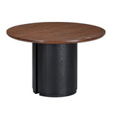 Marlow 48" Wood Round Dining Table - Black