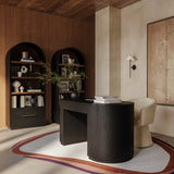 Marlow Wood Bookcase With File Drawer - Black