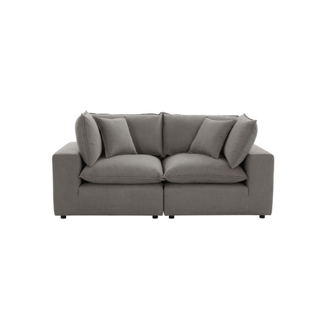Cali 80" Modular Loveseat - Slate