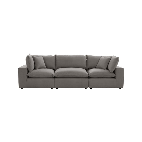 Cali 120" Performance Fabric Modular Sofa - Slate