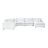Cali 7-Piece Performance Fabric Modular Large Chaise Sectional - Pearl