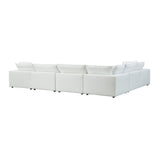 Cali 7-Piece Performance Fabric Modular Large Chaise Sectional - Pearl