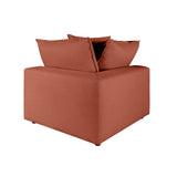 Cali Performance Fabric Modular Corner Chair - Rust